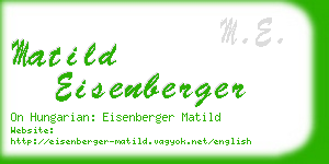 matild eisenberger business card
